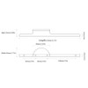 Wotendy 2 Pack Brushed Gold Cabinet Pulls, 64mm Hole Centers