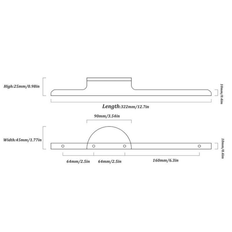 Wotendy 2 Pack Brushed Gold Cabinet Pulls, 64mm Hole Centers