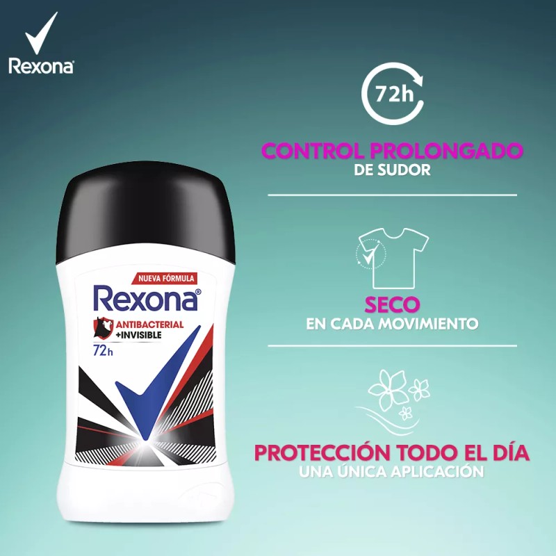 Rexona Desodorante En Barra Rexona Antibacterial+invisible 48h 45g