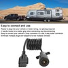 7 Way Round to 5 Way Pin Flat Spiral Trailer
