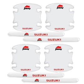 (SHAN) Car Door Handle Protector 4 + Car Door Handle 4 x Protection Transparent Anti-Scratch Scratch Scratch Shield Sticker Cover Protective Film Accessories Parts Silica Gel Material Protector Guard