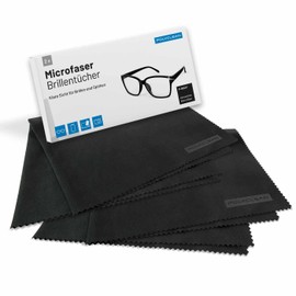 POLYCLEAN 2 x Microfibre Cleaning Cloths for Glasses and Displays (30 x 30 cm) Large