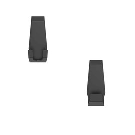 Better Living Products 13866 Facet 2 Hook Set, Matte Black