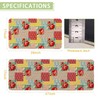 Kuyuayee Boho Floral Kitchen Mats Set of 2 Non Slip