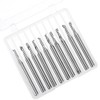 Bestgle 10pcs 1/8" Shank Tungsten Carbide End Mill Cutter, Single