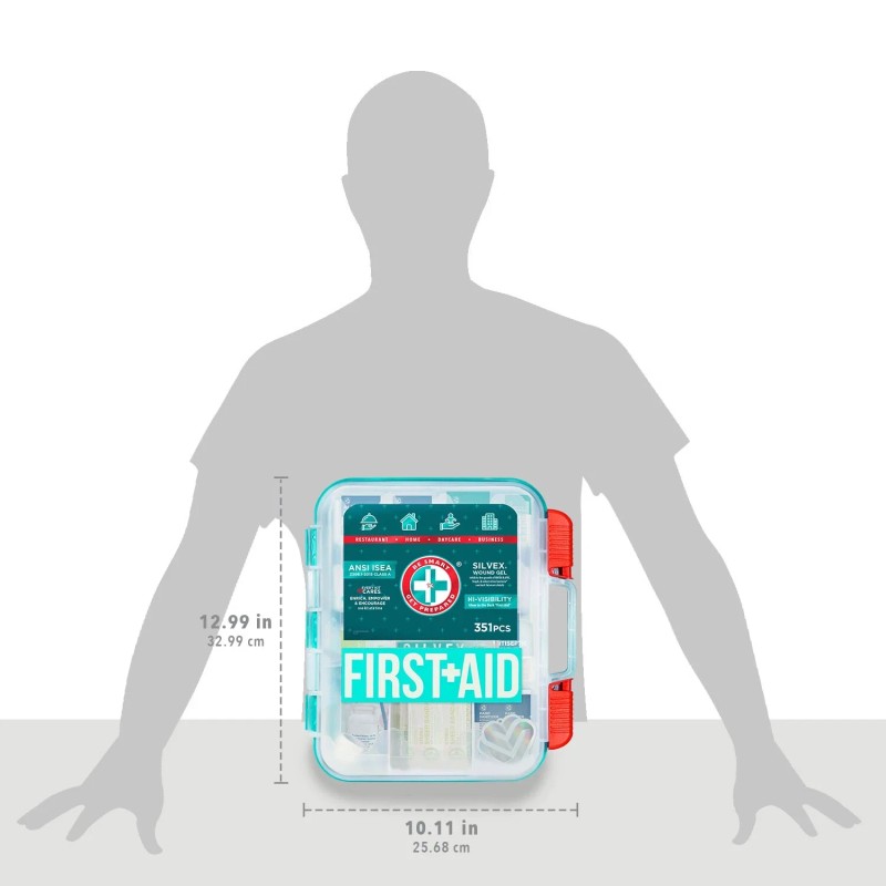 ANSI Be Smart Get Prepared First Aid Kit OSHA/ANSI Compliant,
