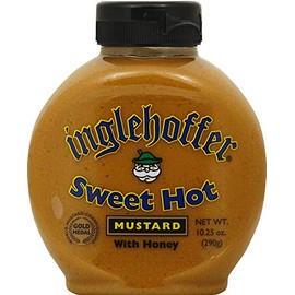 Inglehoffer Sweet Hot Mustard, 10.25 Ounce Squeeze Bottle