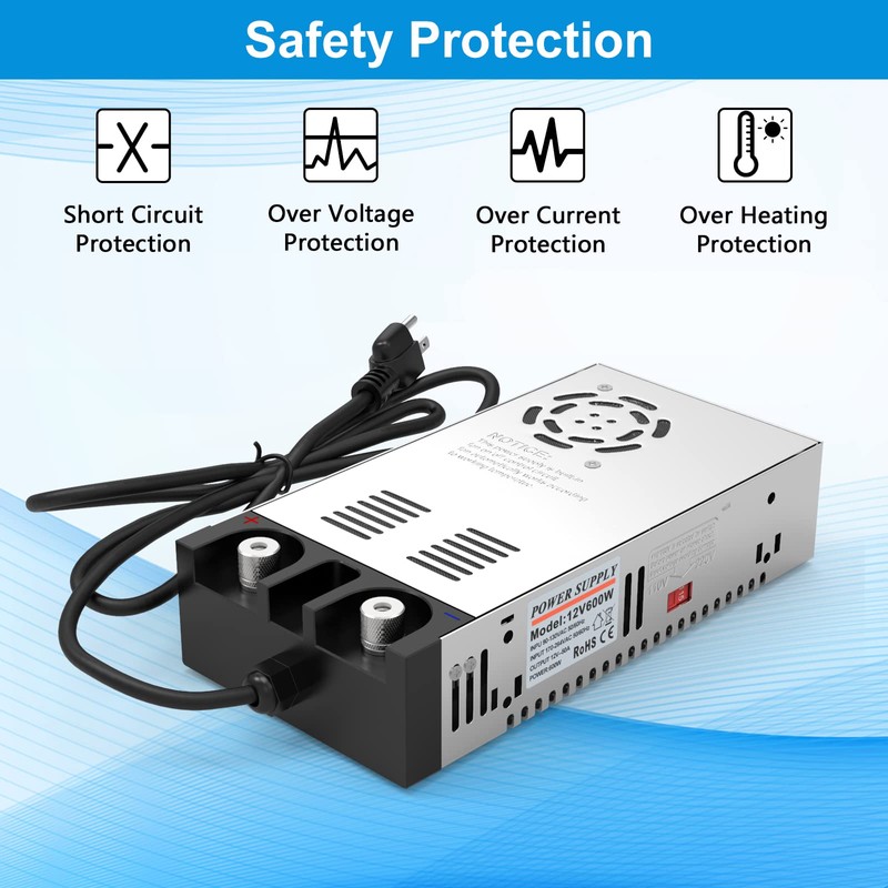 IMAYCC AC to DC Converter - 110V to 12V Power