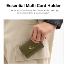 Coach Women's Essential Card Holder Wallet, B4/Olive, One Size