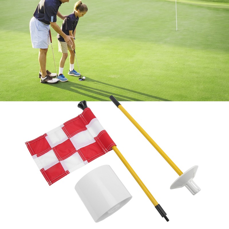 Golf Pin Flag Hole Cup Set for Mini Putting Green