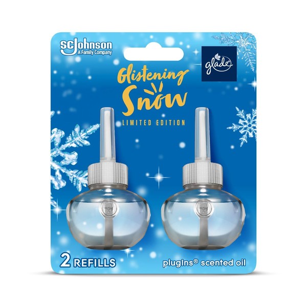 Glade® Holiday Plugin Scented Oil Refill, Glistening Snow™, 2 Refills,
