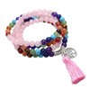 GEHECRST Jewellery 108 Beads Gemstone Mala Chain Mala Bracelet 7