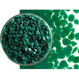 Jade Green Glass Frit Coarse Bullseye COE 90 Fusible- 8 Ounces