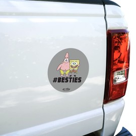 Spongebob Besties Automotive Car Refrigerator Locker Vinyl Circle Magnet