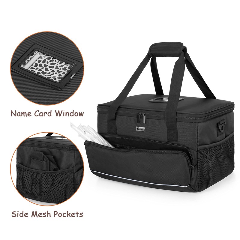 Trunab Reusable 8 Cups Drink Carrier for Delivery with Adjustable