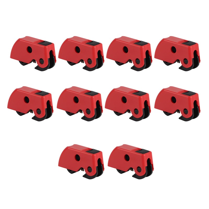 10Pcs Circuit Breaker Lockout Device Clamp On Safety Lock Set