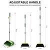 Broom and Dustpan Set, 52-in Long Adjustable Handle Broom Dustpan