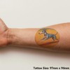 'Whippet On A Racetrack' Temporary Tattoo - Water Resistant, Skin-Safe,