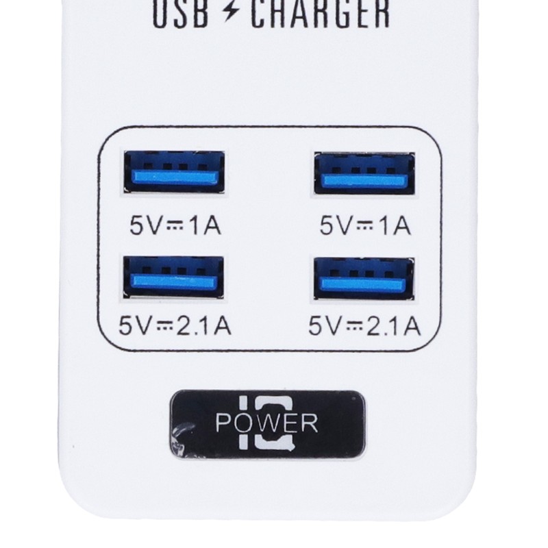 USB Socket Outlet Smart Fast Charging Multifunctional Portable White Small