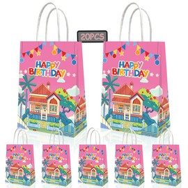 YOOUUQIAN 20 PCS Blue Dog Birthday Party Supplies,Dog Party Decorations Gift Bags for Kid,Boys and Girls Candy Bags for Birthday Party