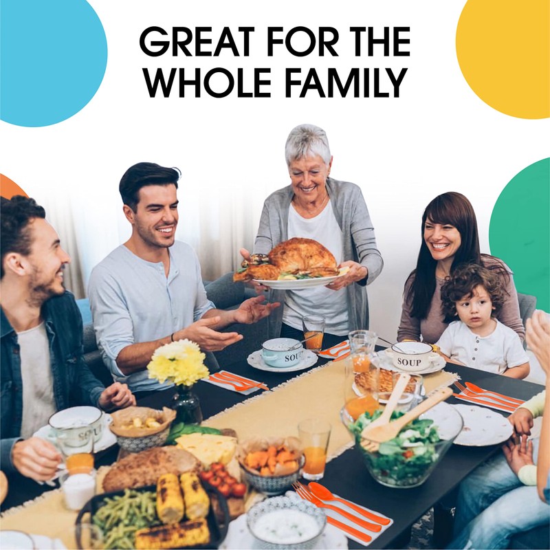 Exquisite Orange Plastic Knives 50 Pcs Orange Knives Disposable Utensils