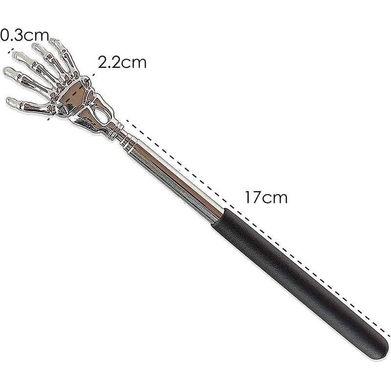 FIXTOOLS Extendable Stainless Steel Telescopic Back Scratcher with Claw Massager