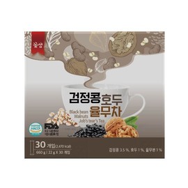 Kkotsem 꽃샘 검정콩호두율무차 22g*30T Fleur-Sem Black Bean Walnut Job's Tears Tea 22g*30T