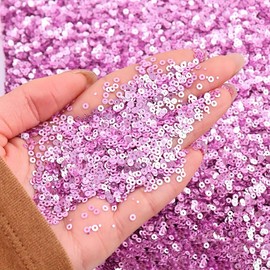 Anevous 6000 Pieces Sequins Crafts, Loose Shiny Sequins, Glitter Sequins for Sewing, Threading, for DIY Sewing Crafts Making, Wedding Decorative, Mixed Colour 3 mm