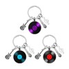 3 Pieces Vinyl Record Keychains, Music Element Keychains, Gift Keychains,