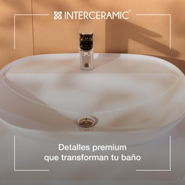 Interceramic Desagüe Universal Pop-Up Grande sin Rebosadero, de Latón para Máxima Durabilidad y Resistencia a Corrosión, Color Cromo Pulido