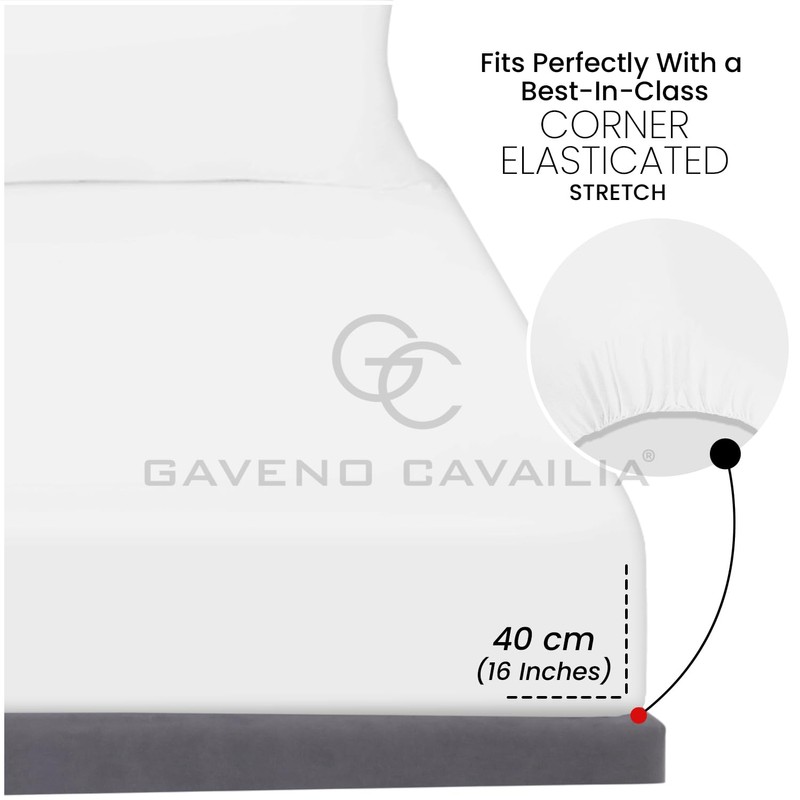 Extra Deep Fitted Sheet King Size - Non Iron &