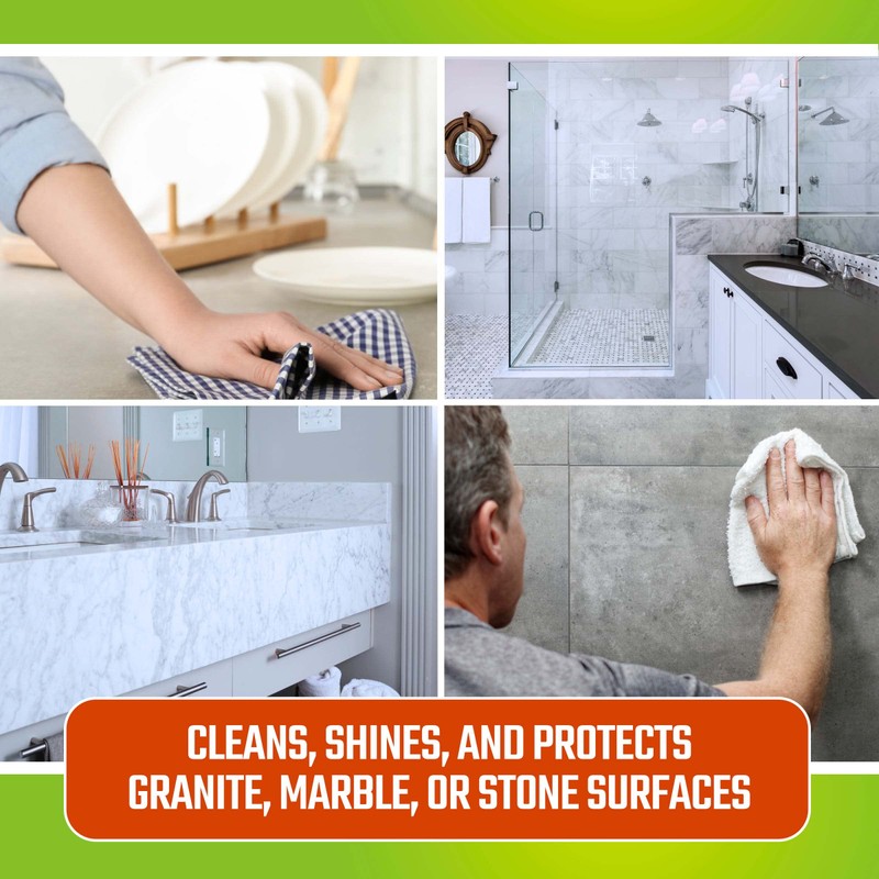 Clean & Clear Stone, Granite, Marble, and Stone Cleaner, 12