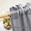 Lightgrey Small Tiers 2 Pack Faux Linen Textured Kitchen Short