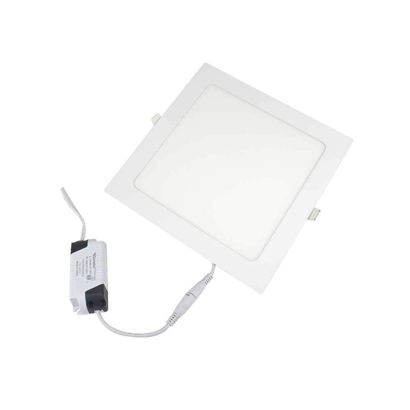 Sanelec 1265 Panel Cuadrada para empotrar, 18W, Luz Fría