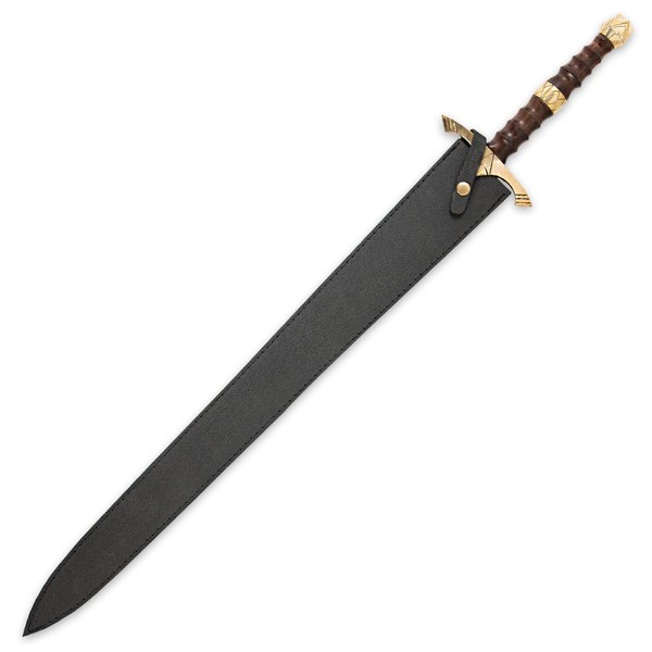 K EXCLUSIVE Brass Heartwood and Damascus Steel Sword