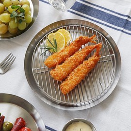 Tami stainless steel round pork cutlet frying net (5 size), round-4 (220) / 타미 스텐 원형 돈까스 튀김망(5size), 원형-4호(220)