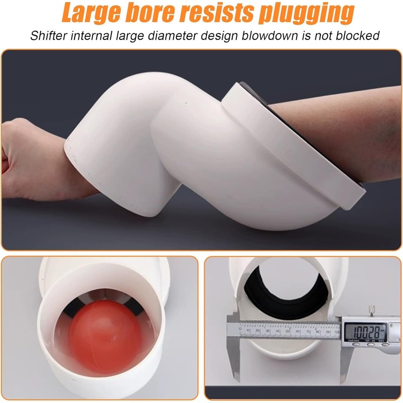 ieron 10cm Offset Toilet Connector Pipe Plastic Eccentric Angled Rigid