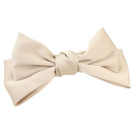 scicent Big Bow Hair Clip Large Hair Bows for Women Girls Hair Ribbon Bow Hair Clips, Beige Hair Bow Accessories Hair Barrette - 12