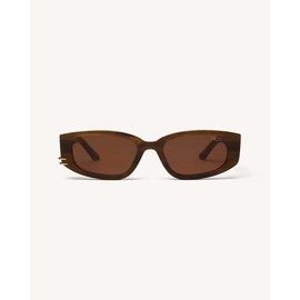 CUFFED - Asymmetrical Pierced Unisex Sunglasses - Color: HALF & HALF TORTOISE / COGNAC / GOLD