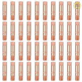 Haisheng Pack of 40 Welding Contact Tips 0.8 mm Copper Contact Tip Welding Nozzles 0.8 mm Current Nozzles Contact Tube Welding Torch Welding Tips for 15AK Torch Gun Welding Machine MIG/MAG Welding