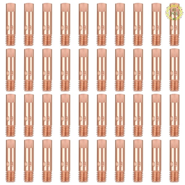 Haisheng Pack of 40 Welding Contact Tips 0.8 mm Copper