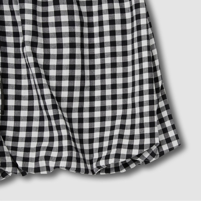 Jaju [JAJU] Plaid Shirring Bloomer Lounge Pants_Dark Mint