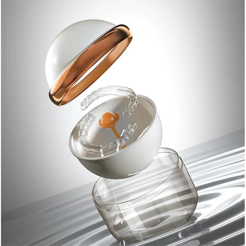 AARAINBOW Retainer Cleaner Case, Clear Denture Case, Large Denture Bath