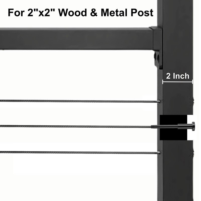 SOTTORICH 10 Pack 1/8" Black Stainless Steel Invisible Receiver and
