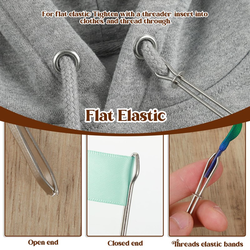 6 PCS Elastic Threader, Drawstring Threader Insertion Tool
