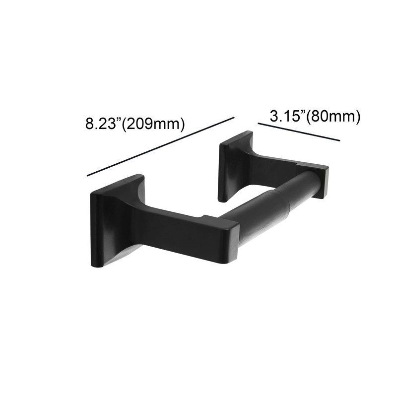 SENTO Black Toilet Paper Holder Wall Mount, Double Post Tissue