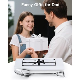 Fathers Day Dad Gifts from Daughter Wife Son, Dads Ice Cream Shovel, Funny Papa Grandpa Fathers Day Gift, Icecream Scoop Stainless Steel, Anniversary Birthday Gifts for Men Boyfriend (Silver, Small)