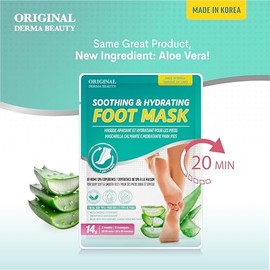 Innerest Original Derma Beauty 6 pares Hidratante Mascarilla Pie Spa Cuidado de los pies (Aloe y Lavanda)