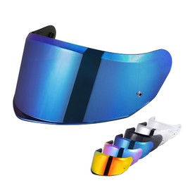 VCOROS Stream II Helmet Visor Face Shield Repalcement Motorcycle Helmets Visor Accessories (Chrome Blue)