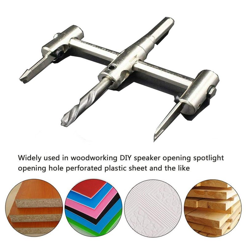 40-200mm Adjustable Circle Hole Cutter Hole Saw Drill Bit Round
